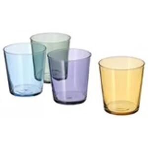 IKEA PAPPERSBJÖRK Mixed Color 10oz Glasses Vibrant Fun Drinkware Set of 4